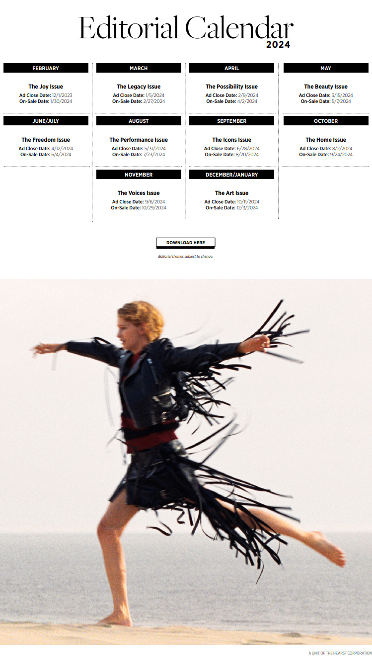 Editorial Harper's Bazaar Media Kit